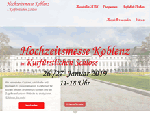 Tablet Screenshot of hochzeitsmesse-koblenz.de